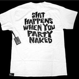 Lifes A Beach Mens White & Black Cotton Short Sleeve Graphic Tee T shirt Size S
